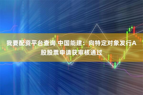 我要配资平台查询 中国能建：向特定对象发行A股股票申请获审核通过